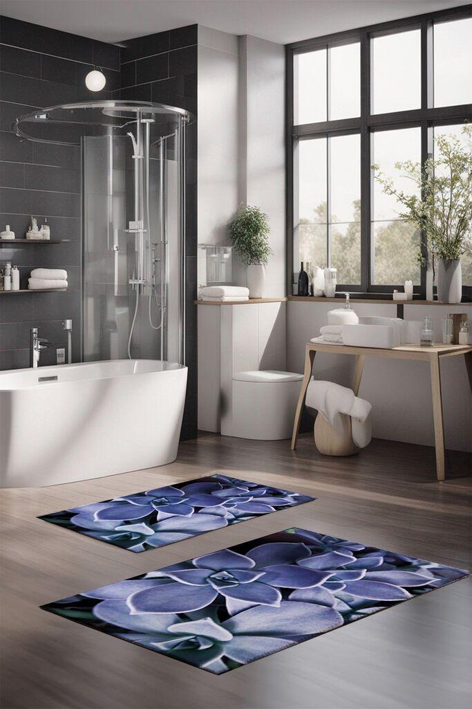 L'essentiel Maison Set prostirki za kupatilo CT-5300, 2 Komada, TamnoPlava