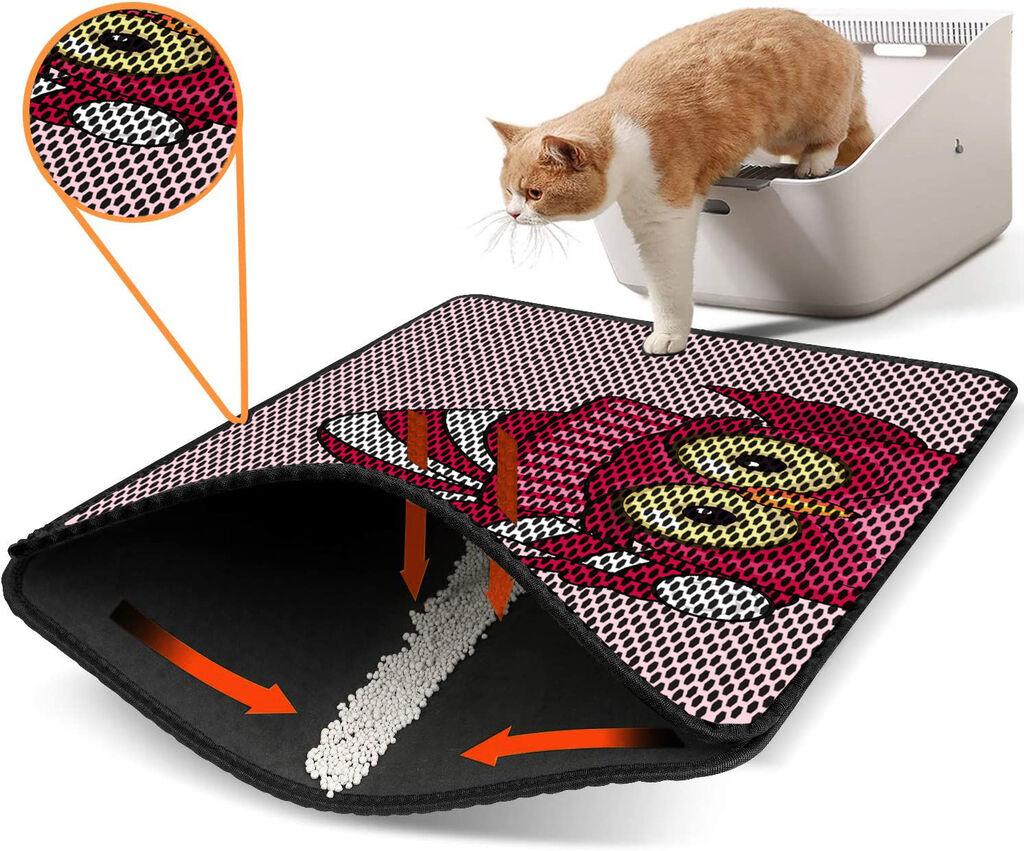 Aberto Design Prostorika za toalet za mačke Nrszn0082, 45 x 60 cm, Svetloroze