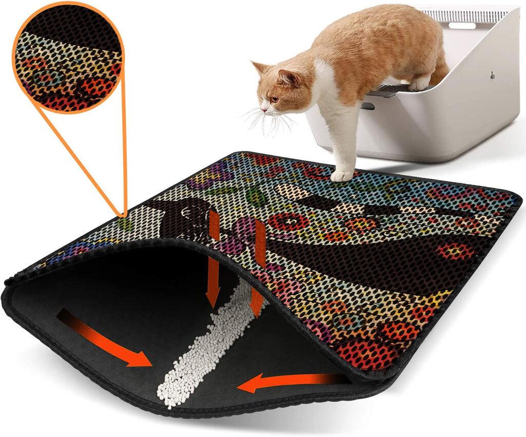 Aberto Design Prostorika za toalet za mačke Nrszn0110, 45 x 60 cm, Šarena