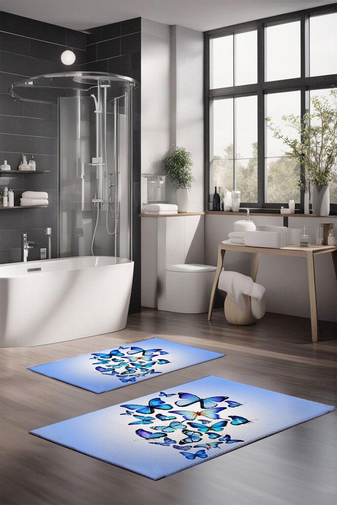 L'essentiel Maison Set prostirki za kupatilo CT-5113, 2 Komada, Svetloplava