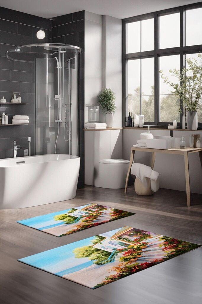 L'essentiel Maison Set prostirki za kupatilo CT-5138, 2 Komada, Šarena