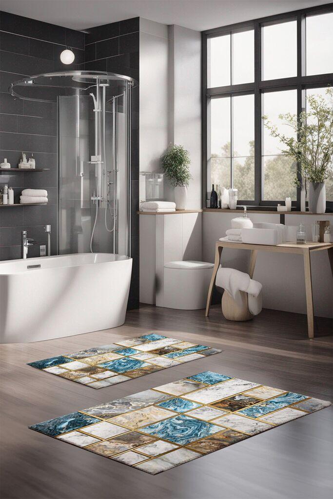 L'essentiel Maison Set prostirki za kupatilo CT-5096, 2 Komada, Šarena