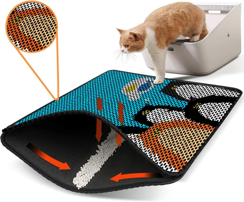 Aberto Design Prostorika za toalet za mačke Nrszn0236, 45 x 60 cm, Plava