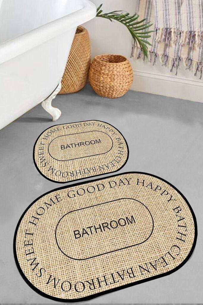 L'essentiel Maison Set prostirki za kupatilo Baindos, 2 Komada, Krem