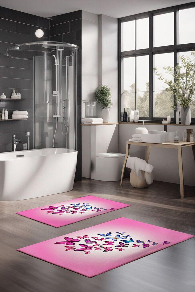 L'essentiel Maison Set prostirki za kupatilo CT-5114, 2 Komada, Roze