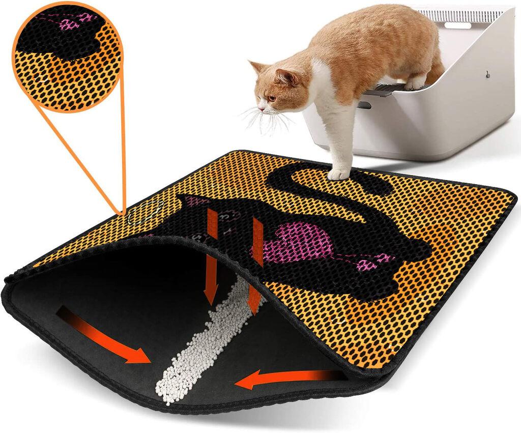 Aberto Design Prostorika za toalet za mačke Nrszn0253, 45 x 60 cm, Žuta