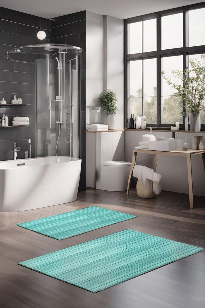 L'essentiel Maison Set prostirki za kupatilo CT-5249, 2 Komada, Tirkizna