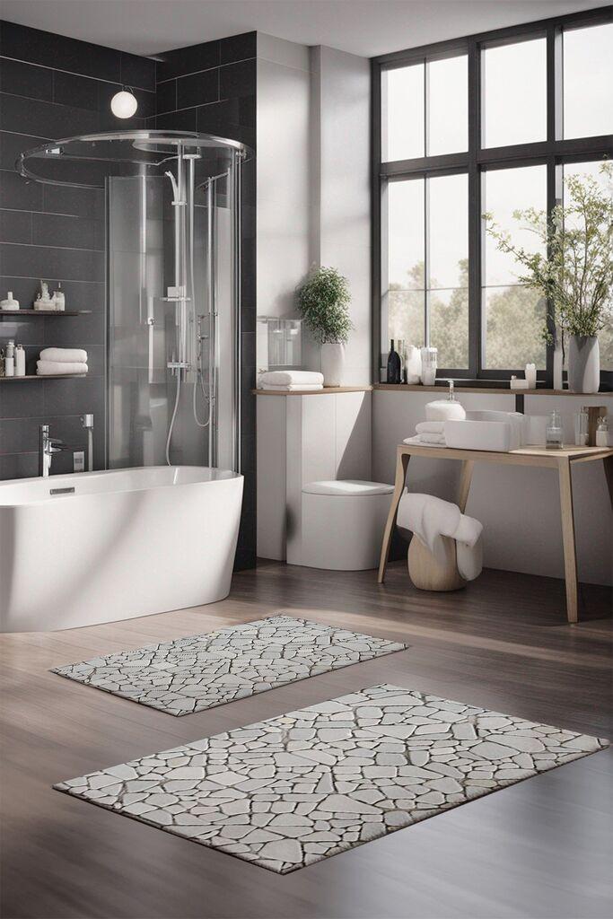 L'essentiel Maison Set prostirki za kupatilo CT-5348, 2 Komada, Siva