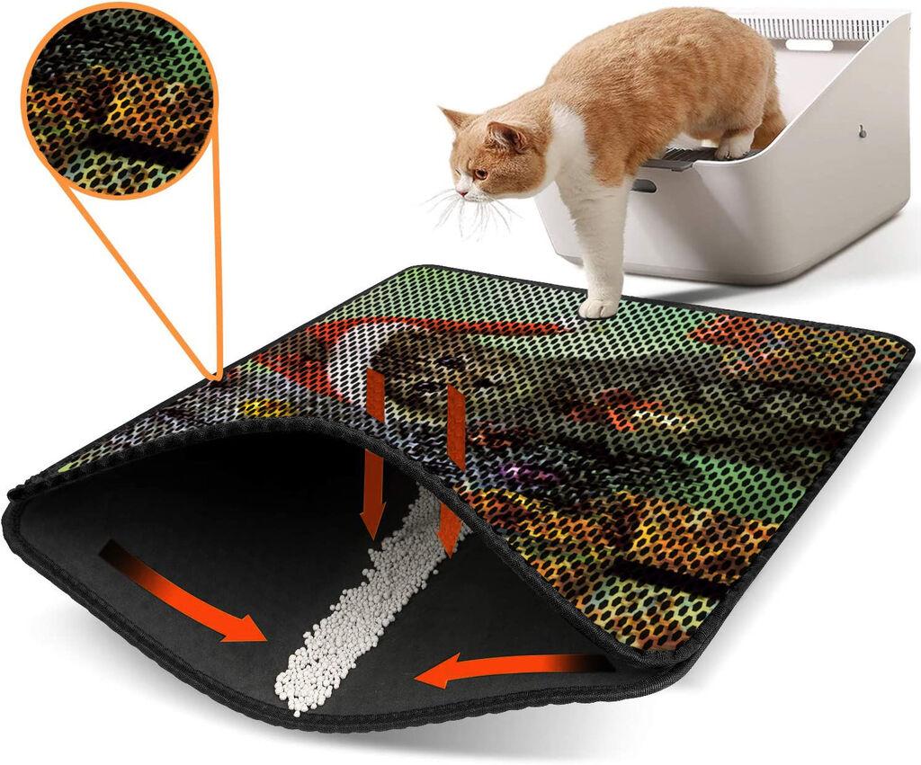 Aberto Design Prostorika za toalet za mačke Nrszn0167, 45 x 60 cm, Šarena