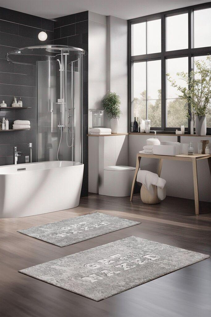 L'essentiel Maison Set prostirki za kupatilo CT-5397, 2 Komada, Svetlosiva