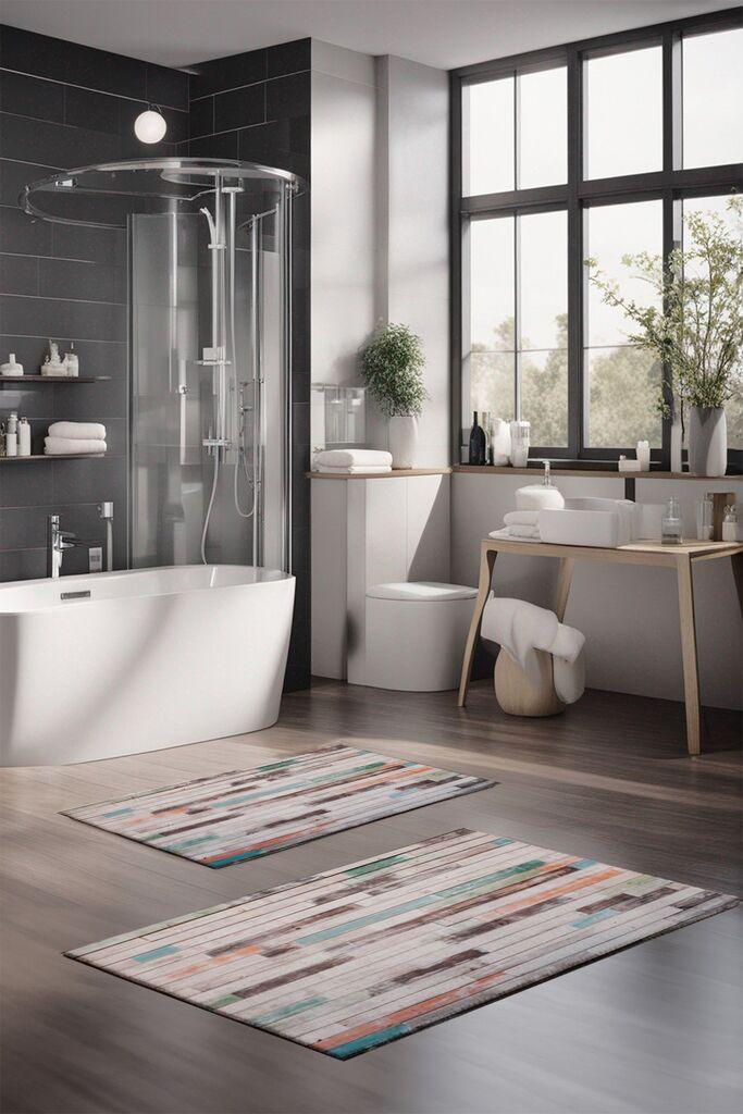 L'essentiel Maison Set prostirki za kupatilo CT-5252, 2 Komada, Šarena