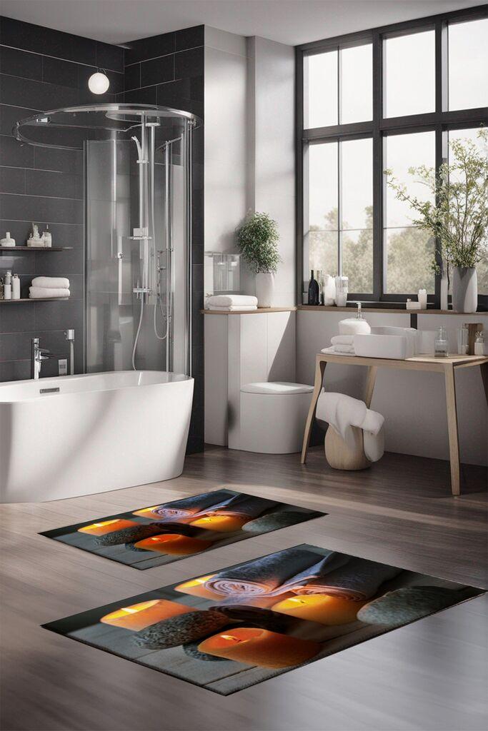 L'essentiel Maison Set prostirki za kupatilo CT-5187, 2 Komada, Šarena