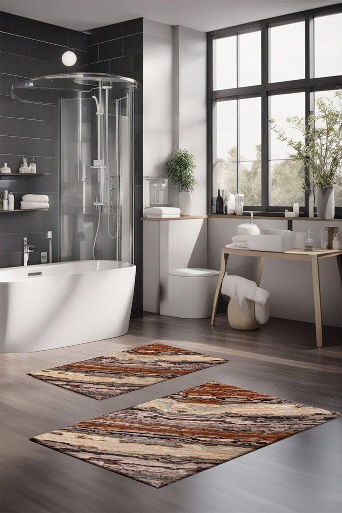 L'essentiel Maison Set prostirki za kupatilo CT-5031, 2 Komada, Šarena