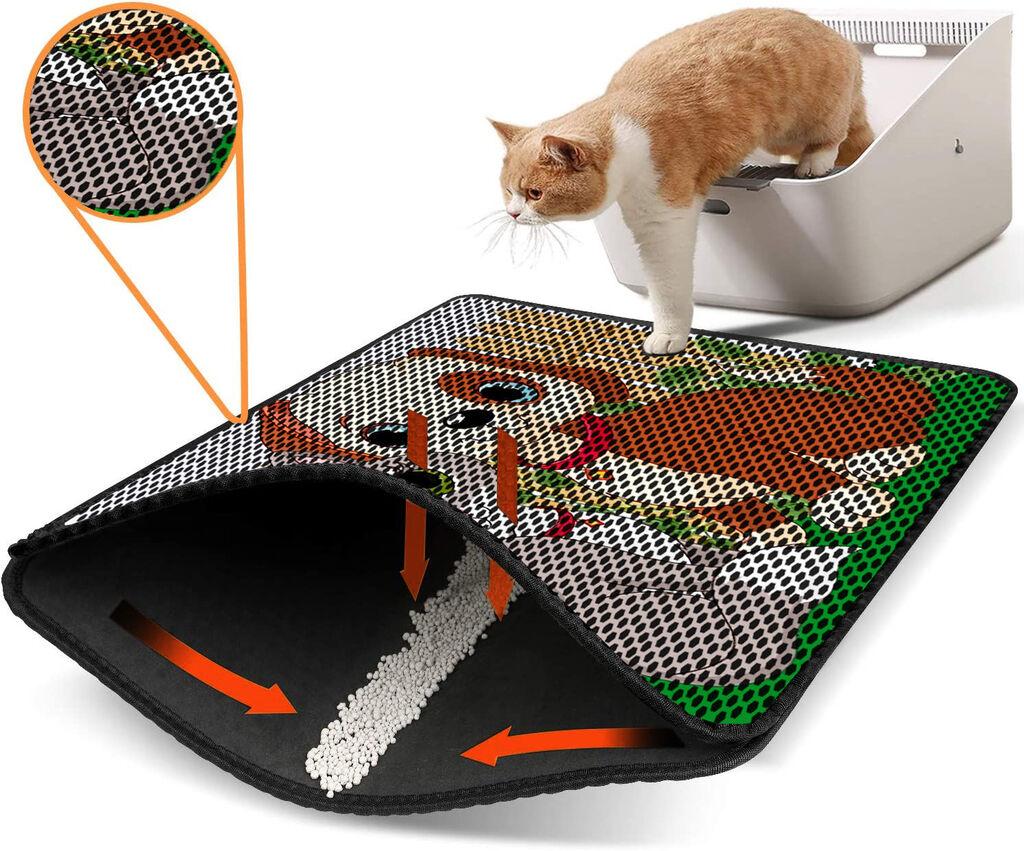 Aberto Design Prostorika za toalet za mačke Nrszn0157, 45 x 60 cm, Šarena