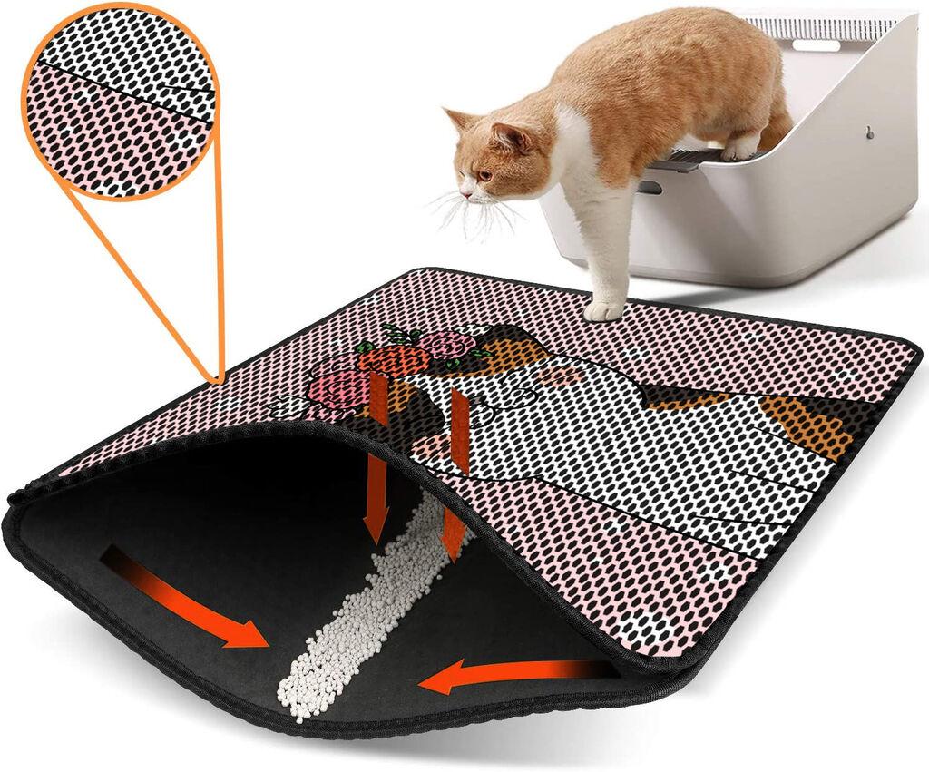 Aberto Design Prostorika za toalet za mačke Nrszn0162, 45 x 60 cm, Svetloroze