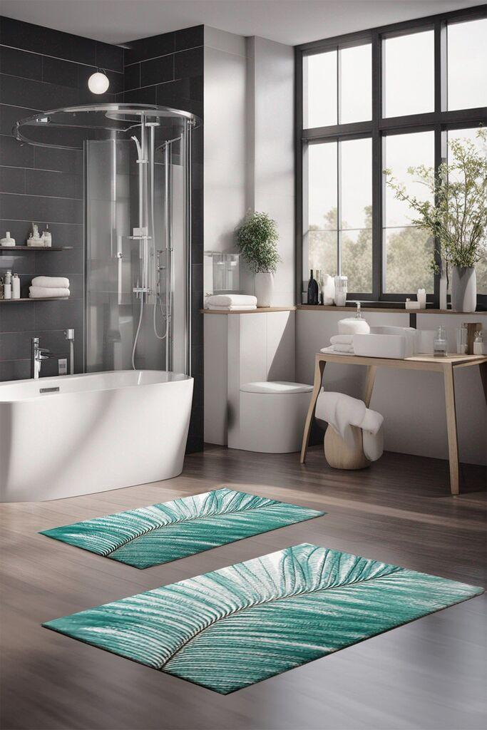 L'essentiel Maison Set prostirki za kupatilo CT-5320, 2 Komada, Tirkizna