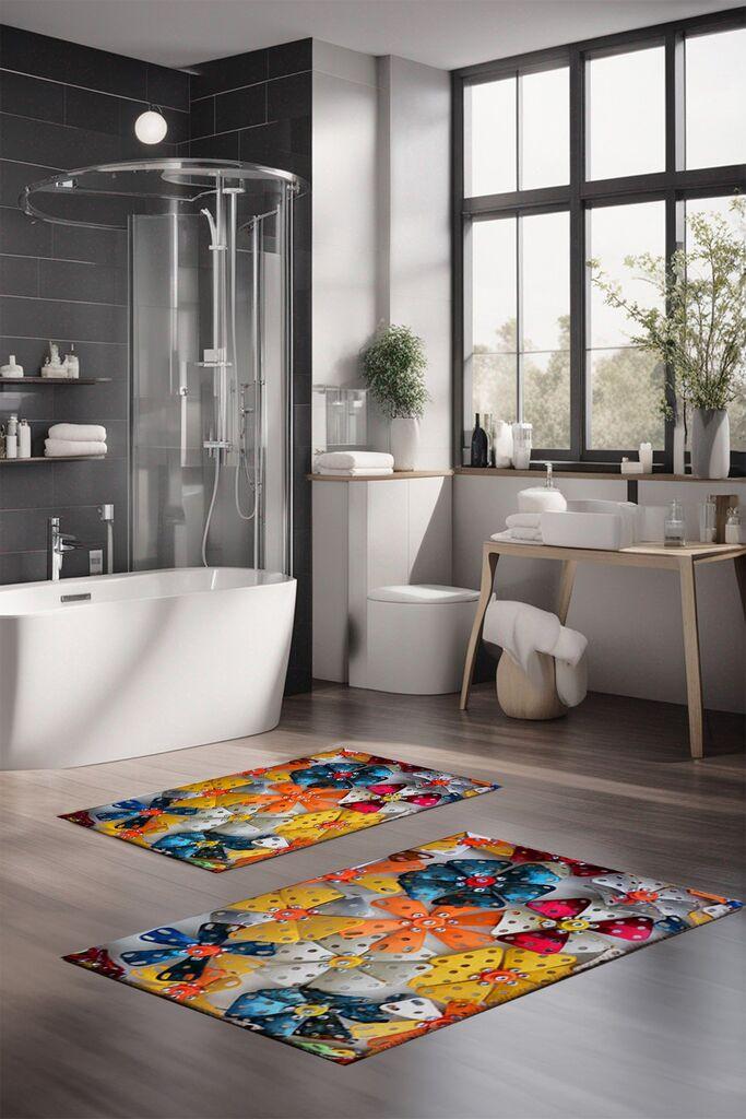 L'essentiel Maison Set prostirki za kupatilo CT-5356, 2 Komada, Šarena