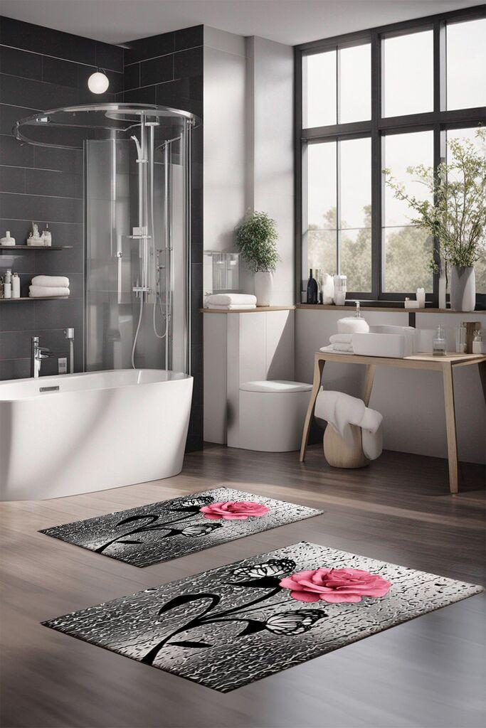 L'essentiel Maison Set prostirki za kupatilo CT-5385, 2 Komada, Siva