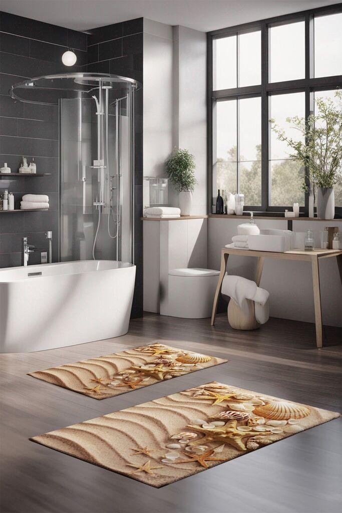 L'essentiel Maison Set prostirki za kupatilo CT-5244, 2 Komada, Bež