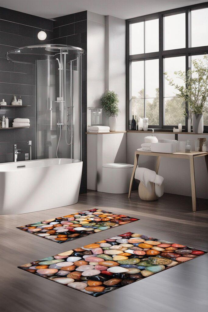 L'essentiel Maison Set prostirki za kupatilo CT-5269, 2 Komada, Šarena