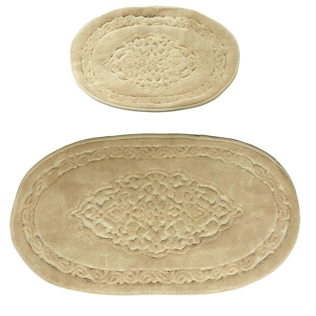 L'essentiel Maison Set prostirki za kupatilo Cottonkt 000066, 2 Komada, Krem