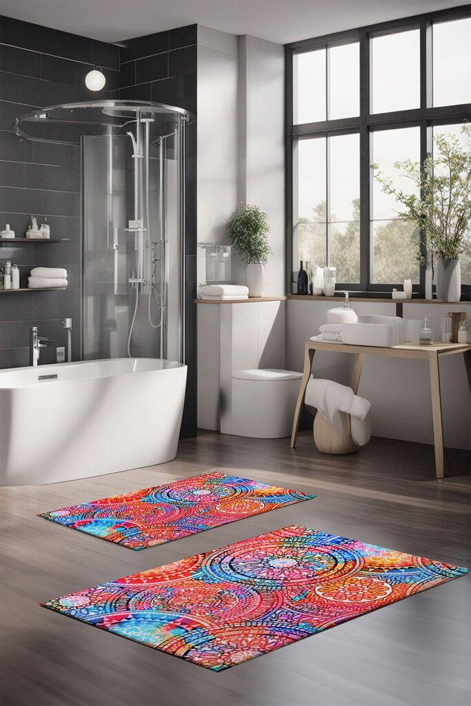 L'essentiel Maison Set prostirki za kupatilo CT-5390, 2 Komada, Šarena