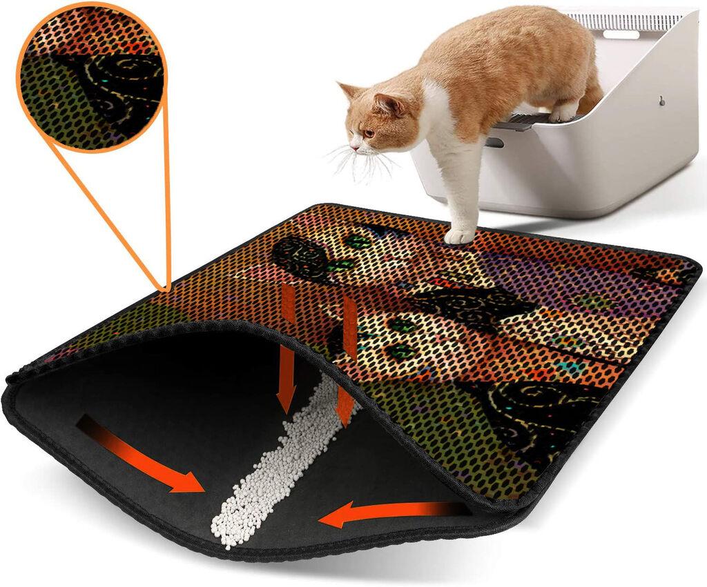 Aberto Design Prostorika za toalet za mačke Nrszn0106, 45 x 60 cm, Šarena