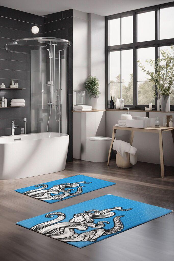 L'essentiel Maison Set prostirki za kupatilo CT-5290, 2 Komada, Plava