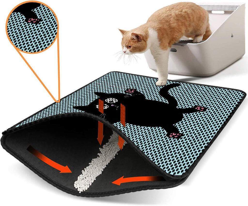 Aberto Design Prostorika za toalet za mačke Nrszn0158, 45 x 60 cm, Svetloplava