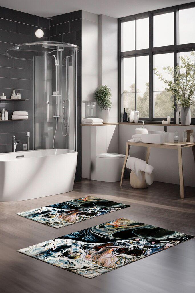 L'essentiel Maison Set prostirki za kupatilo CT-5048, 2 Komada, Šarena