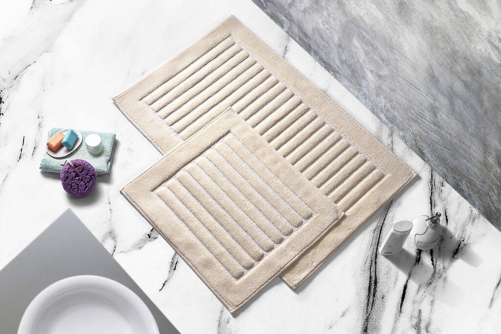 L'essentiel Maison Set prostirki za kupatilo Cottonkt 000055, 2 Komada, Krem