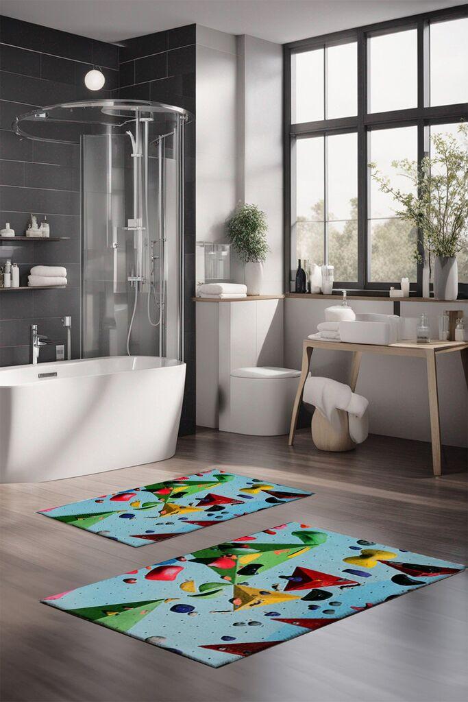 L'essentiel Maison Set prostirki za kupatilo CT-5366, 2 Komada, Šarena