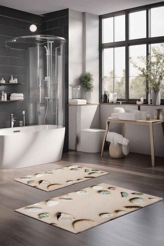 L'essentiel Maison Set prostirki za kupatilo CT-5371, 2 Komada, Krem