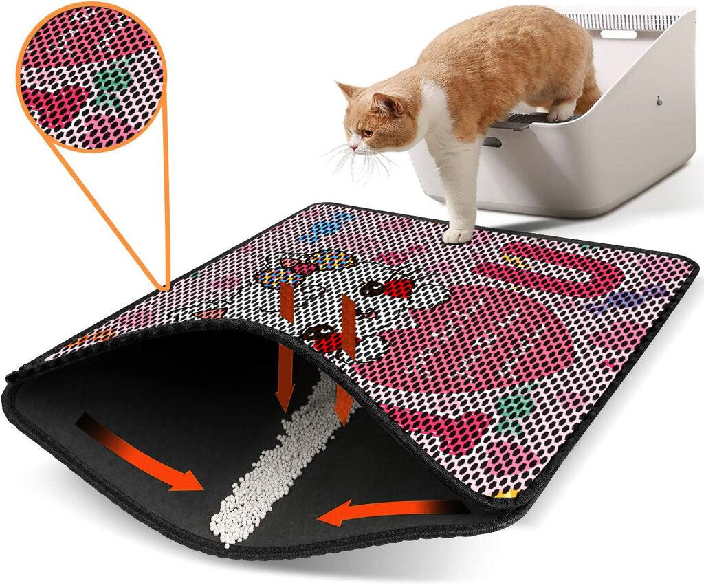 Aberto Design Prostorika za toalet za mačke Nrszn0049, 45 x 60 cm, Šarena