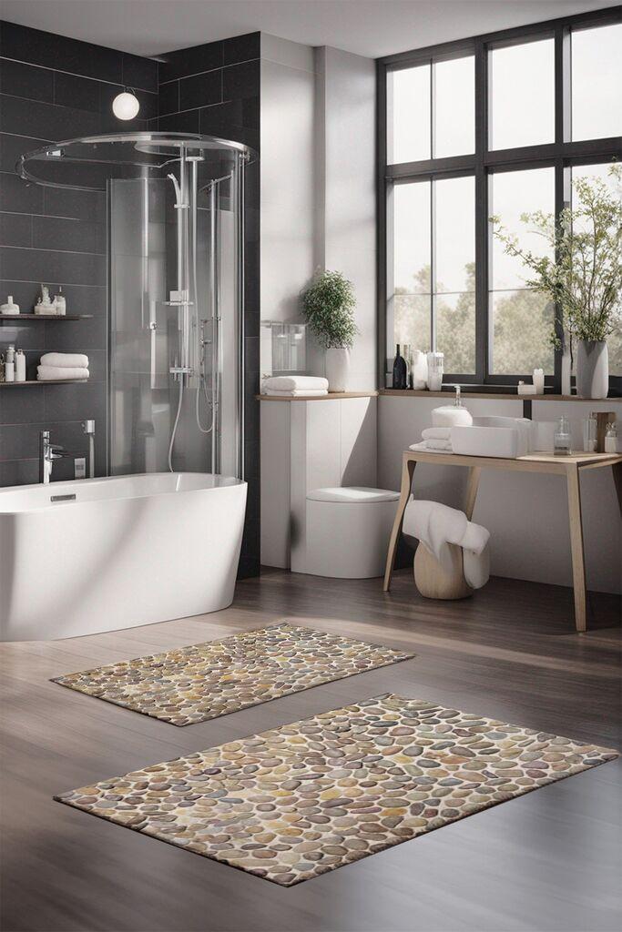 L'essentiel Maison Set prostirki za kupatilo CT-5346, 2 Komada, Smeđa