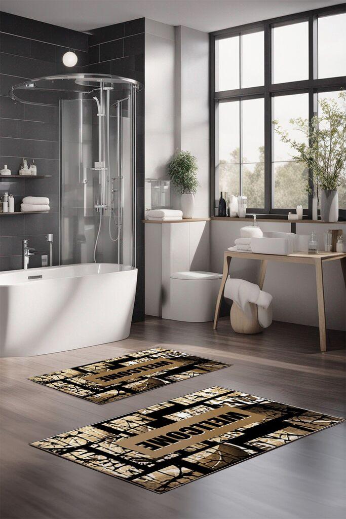 L'essentiel Maison Set prostirki za kupatilo CT-5162, 2 Komada, Šarena