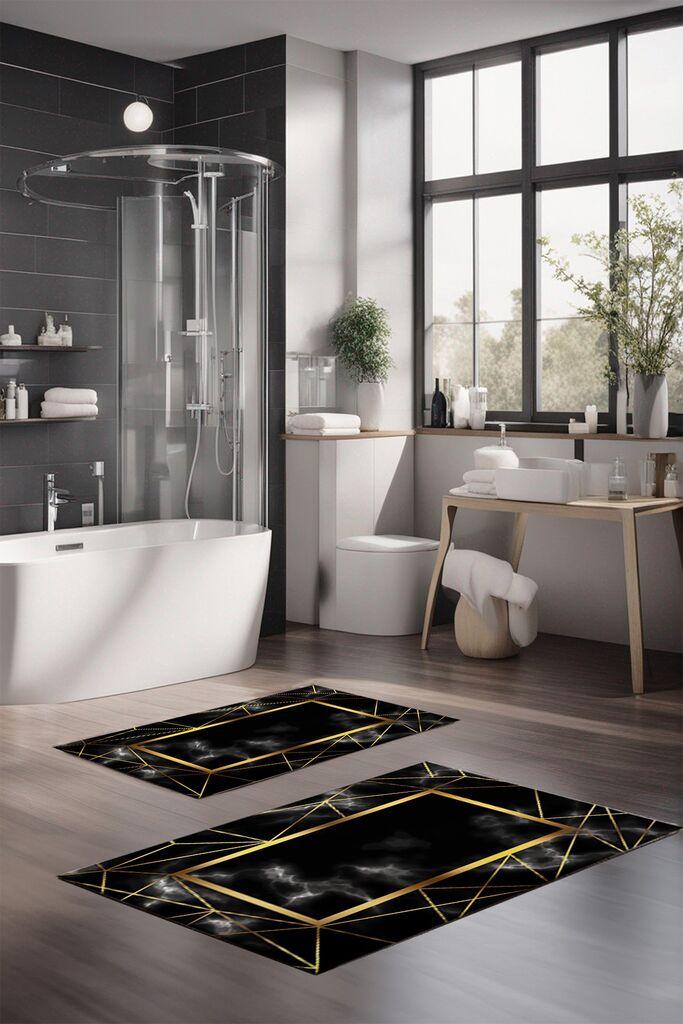 L'essentiel Maison Set prostirki za kupatilo CT-5079, 2 Komada, Bela