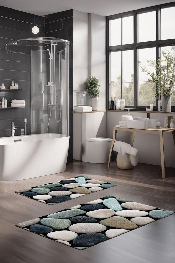 L'essentiel Maison Set prostirki za kupatilo CT-5264, 2 Komada, Šarena