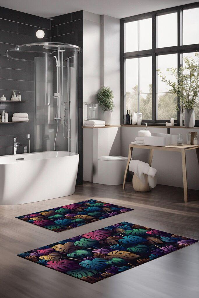 L'essentiel Maison Set prostirki za kupatilo CT-5334, 2 Komada, TamnoPlava