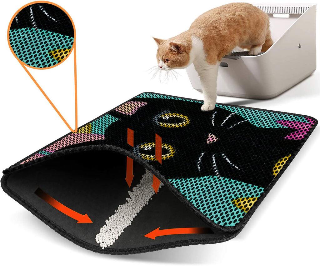 Aberto Design Prostorika za toalet za mačke Nrszn0109, 45 x 60 cm, Šarena