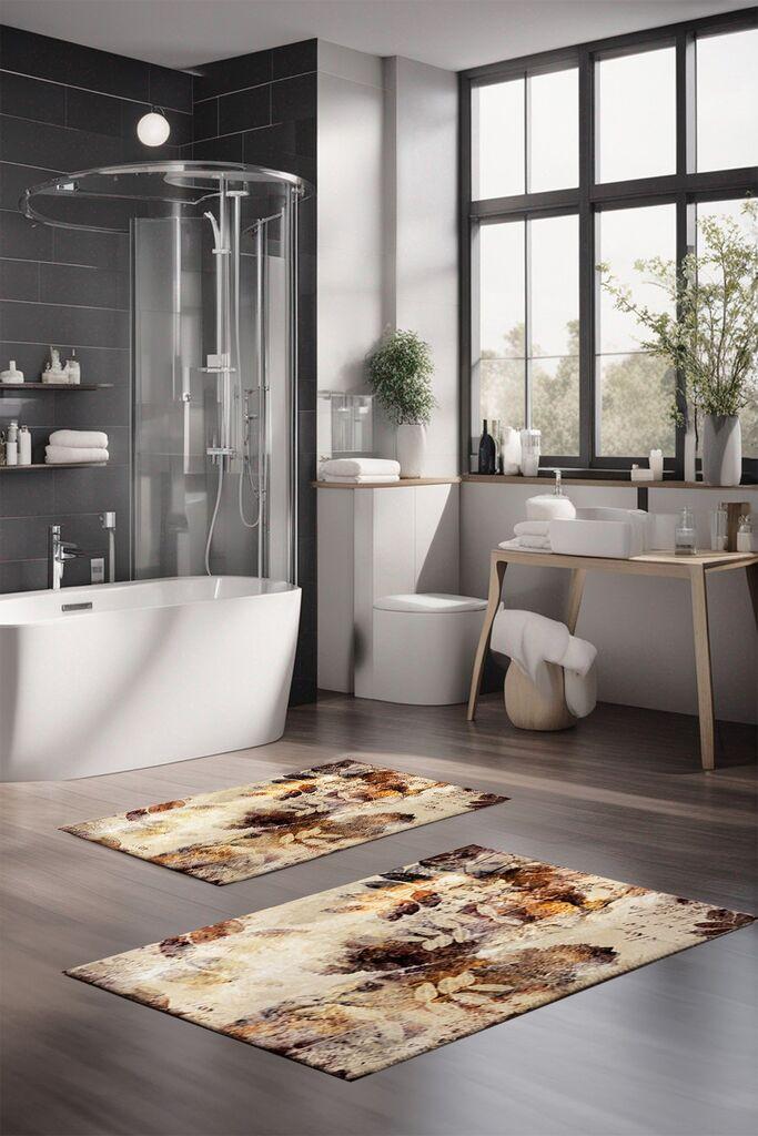 L'essentiel Maison Set prostirki za kupatilo CT-5017, 2 Komada, Šarena