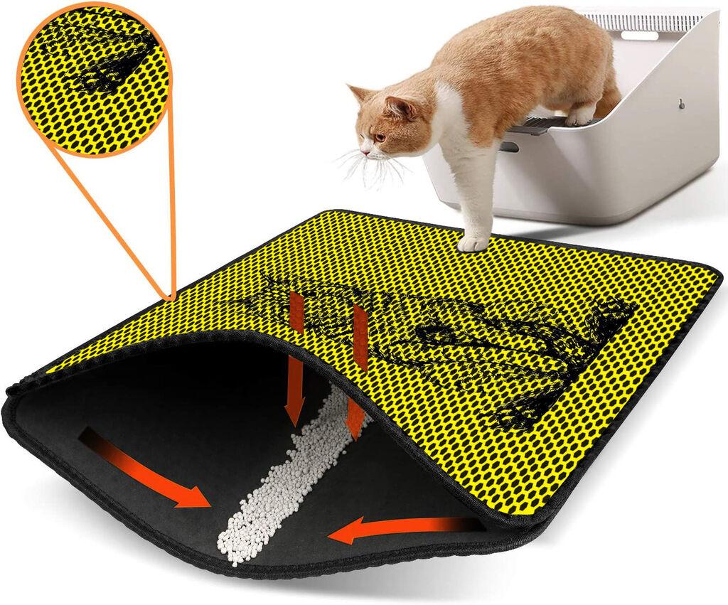 Aberto Design Prostorika za toalet za mačke Nrszn0024, 45 x 60 cm, Žuta