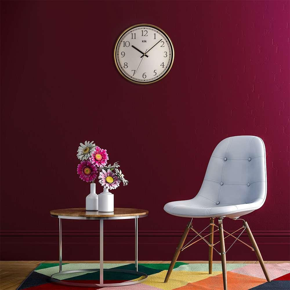 Wallity Zidni sat Slim, 30,5x30,5 cm, Zlatne boje