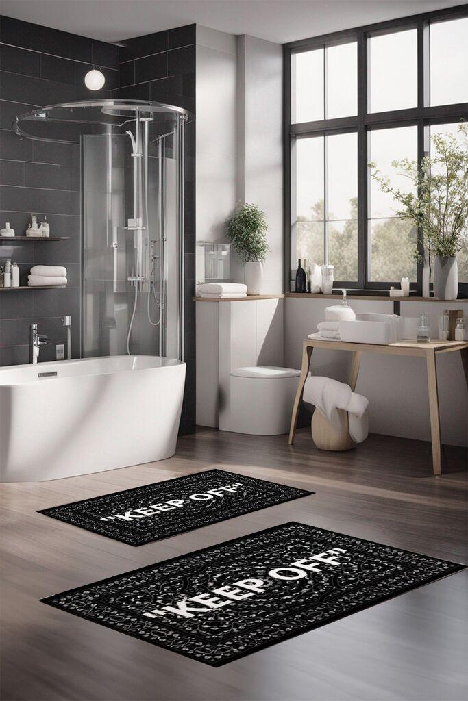 L'essentiel Maison Set prostirki za kupatilo CT-5283, 2 Komada, Bela