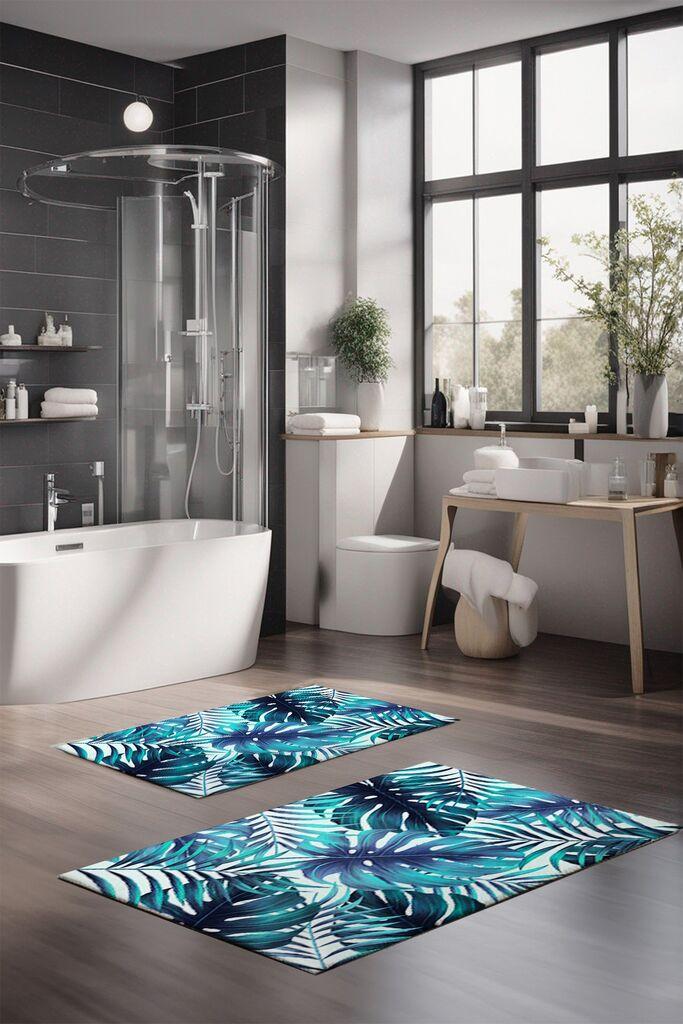 L'essentiel Maison Set prostirki za kupatilo CT-5266, 2 Komada, Plava