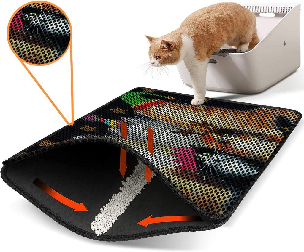 Aberto Design Prostorika za toalet za mačke Nrszn0168, 45 x 60 cm, Šarena