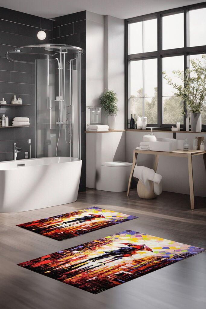 L'essentiel Maison Set prostirki za kupatilo CT-5116, 2 Komada, Šarena