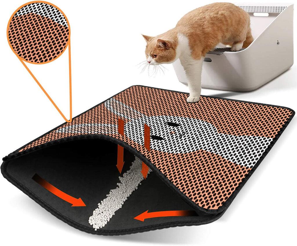 Aberto Design Prostorika za toalet za mačke Nrszn0098, 45 x 60 cm, Narandžasta