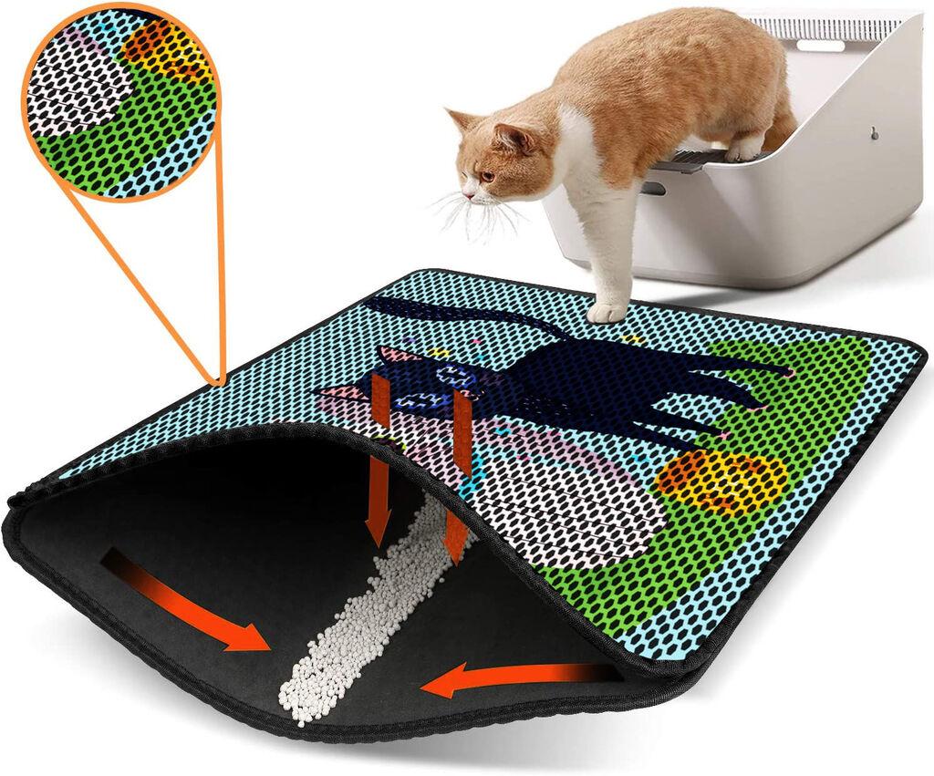 Aberto Design Prostorika za toalet za mačke Nrszn0072, 45 x 60 cm, Šarena