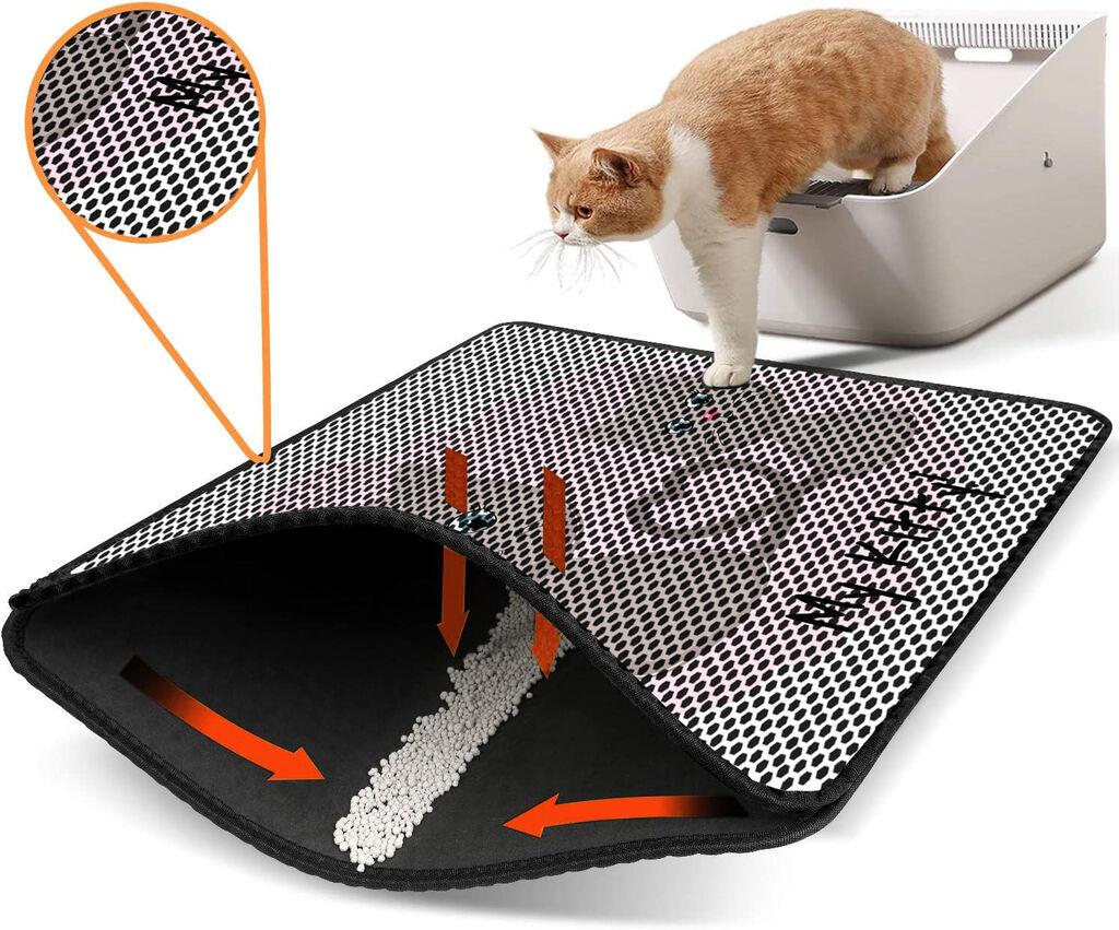 Aberto Design Prostorika za toalet za mačke Nrszn0213, 45 x 60 cm, Bela